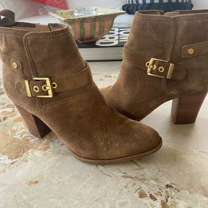 Franco Sarto booties. Tan leather upper. Size 8.5.